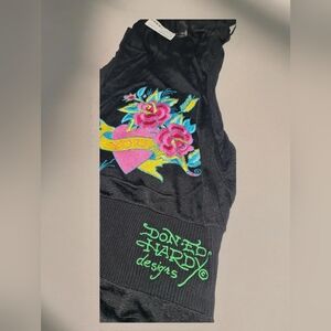 Ed Hardy black dress with hoodie.